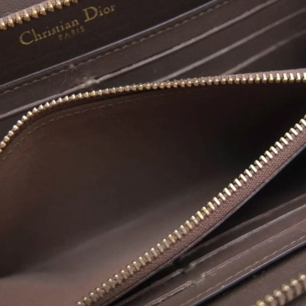 Christian Dior Wallet Women Leather Beige trl Iss Imo